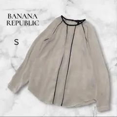 美品BANANA REPUBLIC 　パイピング　ブラウス　 S 　オフィシャル