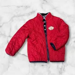 ★シューラルー★キルティングボアジャケット 100cm 赤 リバーシブル