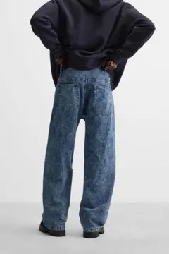 ZARAザラバギーフィットデニムパンツメンズ