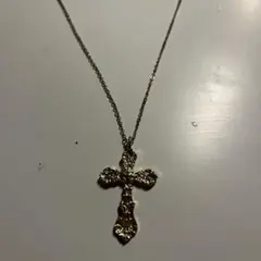 ビッグ　クロス　ネックレス　ゴールド