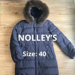 ノーリーズ 取外し可能なフード付 ダウンジャケッ　ネイビー系