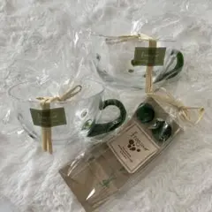 新品！フランジュールガラス製カップ　スプーンのセット
