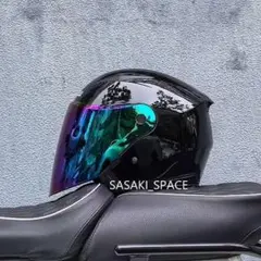 新入荷 バイク ダブルレンズ 内蔵サングラス ジェットヘルメット L