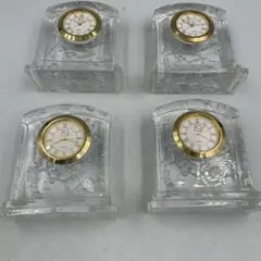 POLA フランス製のクリスタル・ダルククリスタル置時計