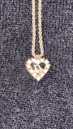 Christian Dior ハート型ストーン付きネックレス