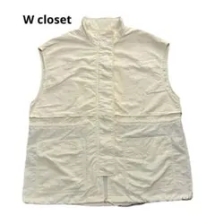 w closet ジレジャケット　ドローコード付き