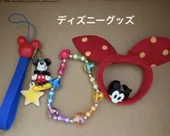 ミッキーマウス ストラップ ヘアバンド セット