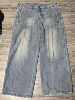 REPUBLIC DENIM ライトブルー ワイドパンツ