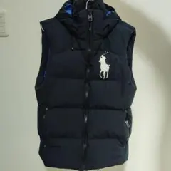 Ralph Lauren フード付きダウンベスト ネイビー