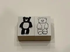 ニコレシピ クマスタンプ ハンコ　2個セット