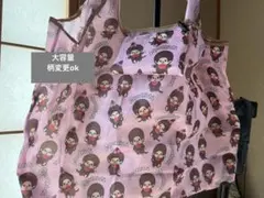 エコバッグ折りたたみ大容量ピンクモンチッチ