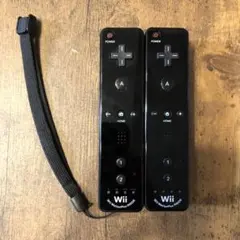 【動作確認済み】Wiiリモコンブラック2個セット モーションプラス