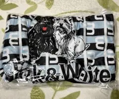 新品　Black&White SPORT ブランケット　ヨークシャーテリア犬柄