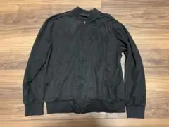 ワークマン スウェードタッチストレッチリブジャケット LL ブラック