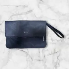 tk. TAKEO KIKUCHI ネイビー クラッチバッグ
