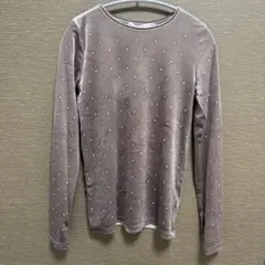 moussy ビジュー付きベロアトップス