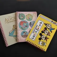 Disney キャラクターノート　　３冊セットのサムネイル