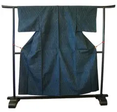 美品 単衣 琉球絣調 紬着尺（正絹）仕立上りTT1428kyotoあした様専用