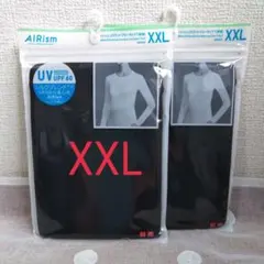 ユニクロ　エアリズムUVカット　クルーネックT　ブラック　XXL ２枚　a1t