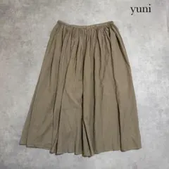 yuni ユニ コットン × レーヨン ウエストゴム ギャザースカート R333のサムネイル