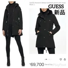 ♡新品♡GUESS♡ハイクラス ロングコート　サイドベルト付き Aライン モッズ