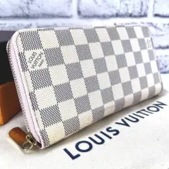 【付属品付 極美品】 ルイヴィトン ダミエアズール 新型ジッピーウォレット