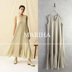 新品タグ付✨マレーラ ロング丈 カシュクール リボン コットンフレア