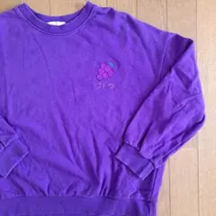 ウィゴー WC ダブルシー 紫 ブドウ刺繍 スウェット パープル トレーナー