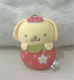 いちごおくるみマスコット ポムポムプリン　ぬいぐるみ　キーホルダー