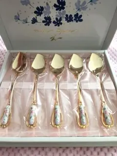 昭和レトロ 金メッキ スプーン 6色 セット - メルカリ