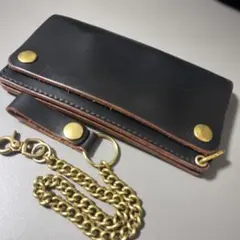 トラッカーウォレット　ミドル　北米産ステアハイド　真鍮 トラッカーウォレット ミドル 北米産ステアハイド 真鍮 - メルカリ