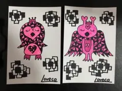 イラスト 手描きアート 2枚セット