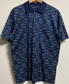 90s☆美品☆M  CELHNE ポロシャツ　総柄のサムネイル