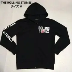 ●THE ROLLING STONES ビッグロゴ フーディ ジャージ 黒 M