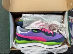 PUMA スニーカー パープル ピンク グリーン