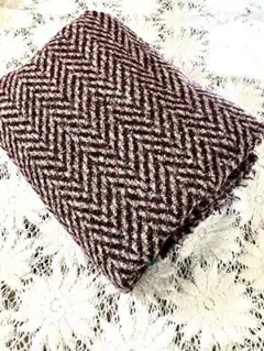 ボルドー　ウール混　起毛 ヘリンボーン　生地　 150巾1.2m