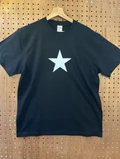 ワンスターTシャツ Lサイズ ブラック×ホワイト