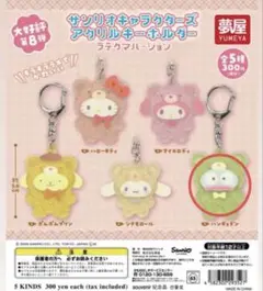 サンリオキャラクターズ アクリルキーホルダー　ラテクマバージョン　ハンギョドン