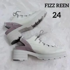 FIZZ REEN バックストラップ 厚底レザーサンダル アイボリー 24.0のサムネイル