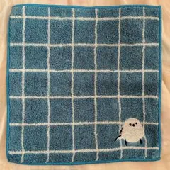 【新品】シマエナガ ⭐️ タオルハンカチ ブルー