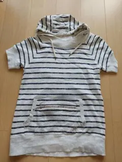値下げしました❗179/WG　フード付きボーダーTシャツ