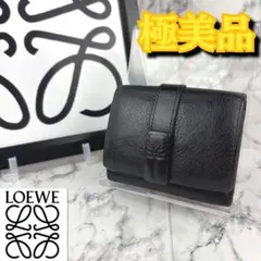 LOEWE トライフォールド 三つ折り ウォレット ブラック - メルカリ