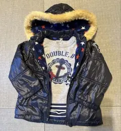 おすすめ♡DOUBLE.B フード付きダウンコートと長袖 100☆2点セット☆