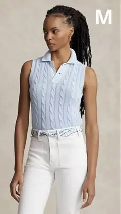 美品♪Polo by Ralph Lauren♪ケーブルニットノースリーブ　M