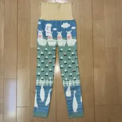 モコモコ生地レギンスデザイン付きレディース用フリーサイズ