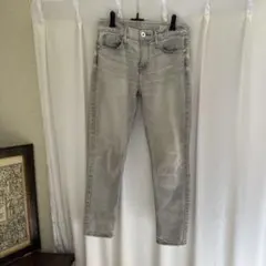 upper hights グレー スキニーデニム ハイウエストサイズ22