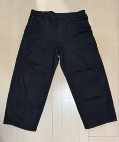 GU バレルレッグジーンズ　丈長め　ブラック　42インチ