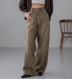 LOWRYS FARM カラーデニムパンツ ブラウン S