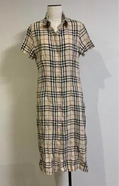 バーバリーロンドン イタリア製 リネン linen ノヴァチェック セレブ 高級