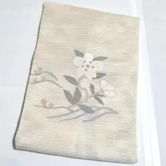 A5 夏物 絽綴れ 蝶 金銀糸 白地 紗 薄物 正絹 太鼓柄 松葉仕立て名古屋
